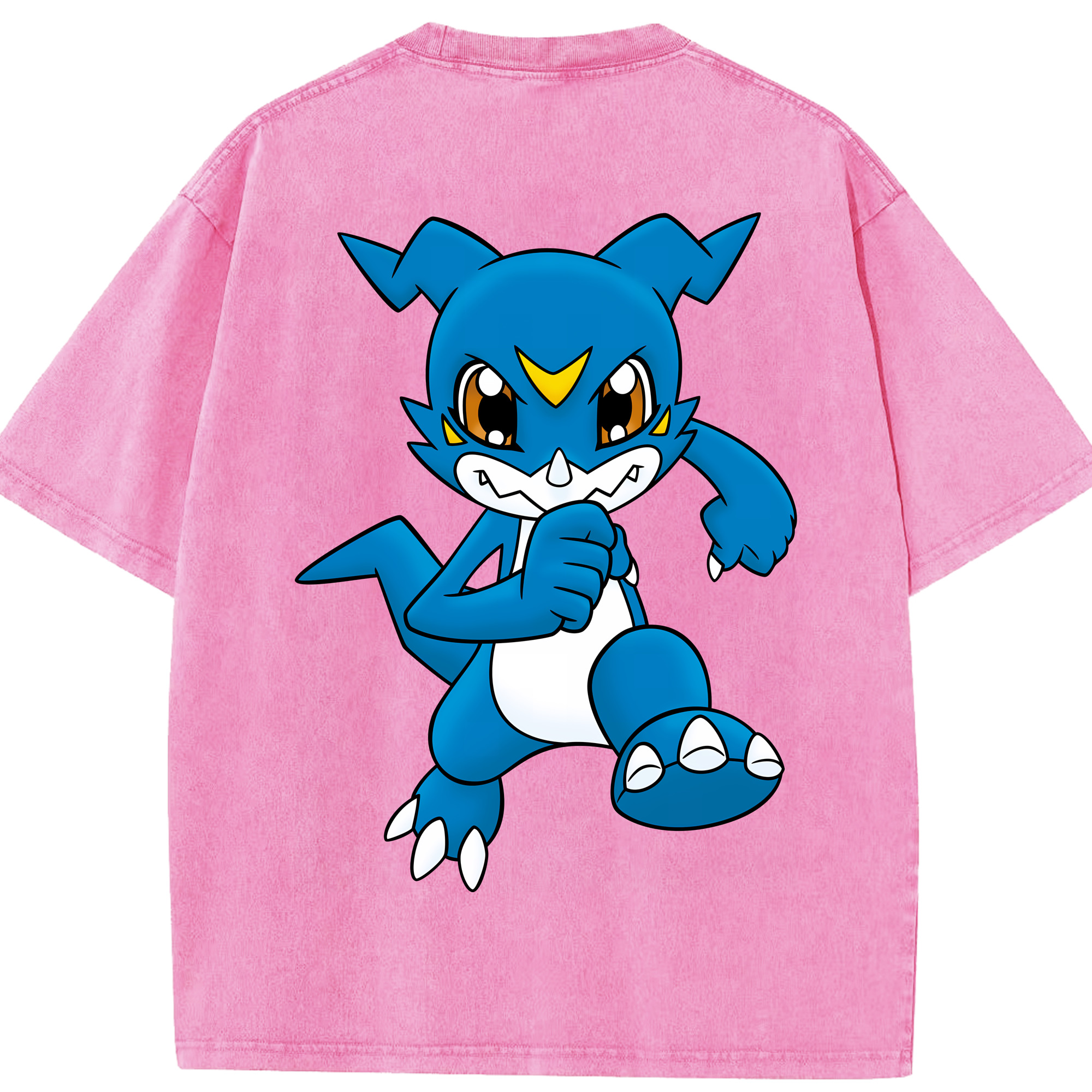 （画像用） Digimon デジタルモンスター/デジモン 綿100% ヴィンテージ風 半袖Tシャツ（背面プリント）
